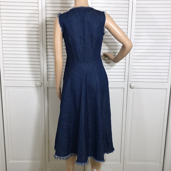 NWT Sisley Lightweight Denim Chambray Dress Size 4 - Picture 8 of 15
